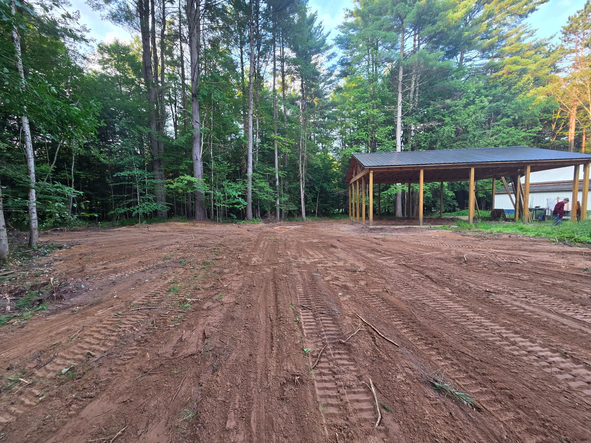 Same site after clearing and grading